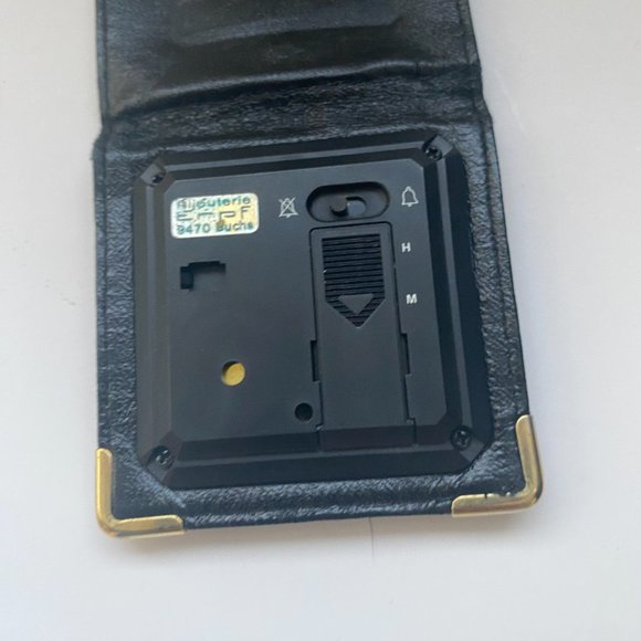 Raymax Black Foldable Leather Covered Pocket Digital Clock - Picture 8 of 8